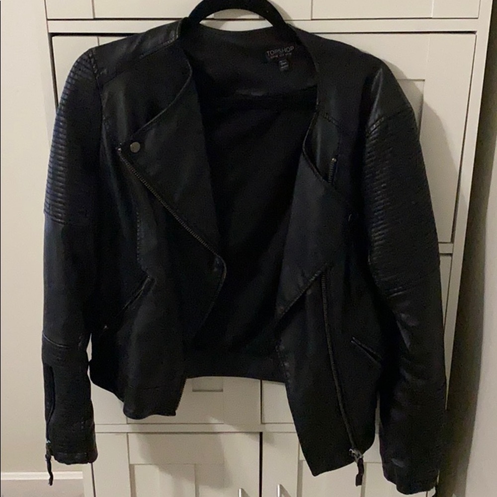 NEVER WORN! Topshop leather jacket